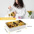 thumbnail image 5 of Honeybee Earring Organizer Jewelry Box Necklace Organizer PU Leather with Removable Compartment Portable, 5 of 6