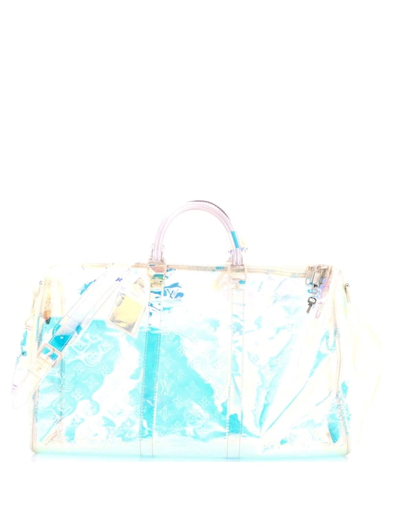 Pre-Owned Keepall Bandouliere Bag Limited Edition Monogram Prism PVC 50 By Rebag