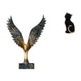 thumbnail image 1 of Estatua De Gato De Resina Con Alas Extendidas, Escultura Decorativa De Feng Shui, Escultura De Animal Coleccionable De Escritorio Para Entrada, Estantería, Sala De Estar Y Dormitorio., 1 of 8