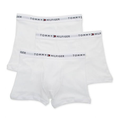 Men's Tommy Hilfiger 09TQ002 100% Cotton Trunks - 3 Pack (White 2XL)