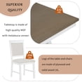 thumbnail image 5 of 5 Piece Dining Table Set, Atumon Dining Table Set for 4, Wood Dining Room Set with 1 Table and 4 Upholstered Chairs, Farmhouse Dining Table Set for Kitchen Dining Room Apartment, White, 5 of 10