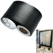 Topboutique Peel and Stick Frame Border Sticker, Self-Adhesive Wallpaper Border Board Trim Moulding Sticker,Black (3.93'' x 196'')