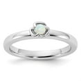 thumbnail image 4 of Auriga Fine Jewelry 925 Sterling Silver Created Opal Ring for Women Size- 6, 4 of 6