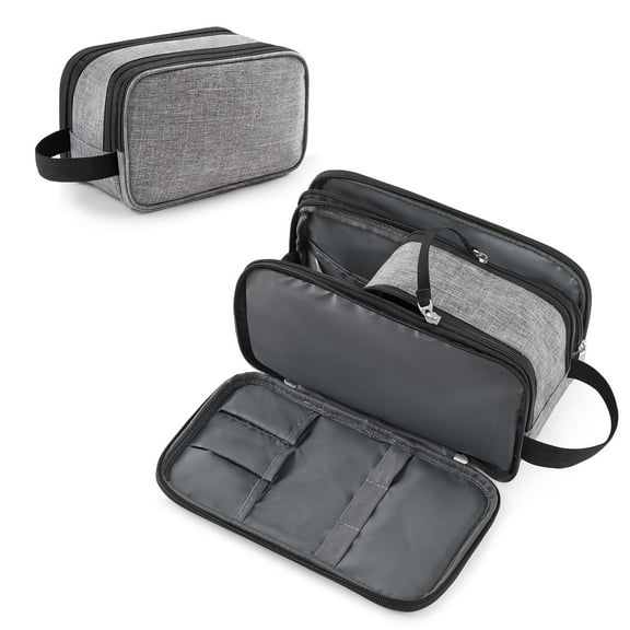 Lifewit Toiletry Bag for Men, Medium Shaving Bag, Water-resistant Bathroom & Travel Organizer, Gray