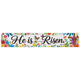 thumbnail image 3 of Floral Design Easter Themed Banner with Cross and Butterflies Background Decoration Party Supplies for Easter Celebrations Church Events Family Gatherings and Religious Parties, 3 of 8