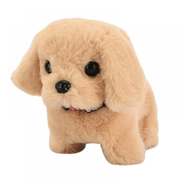 Electronic Interactive Plush Puppy Dog Walking Barking Tail Shaking Toy-c-