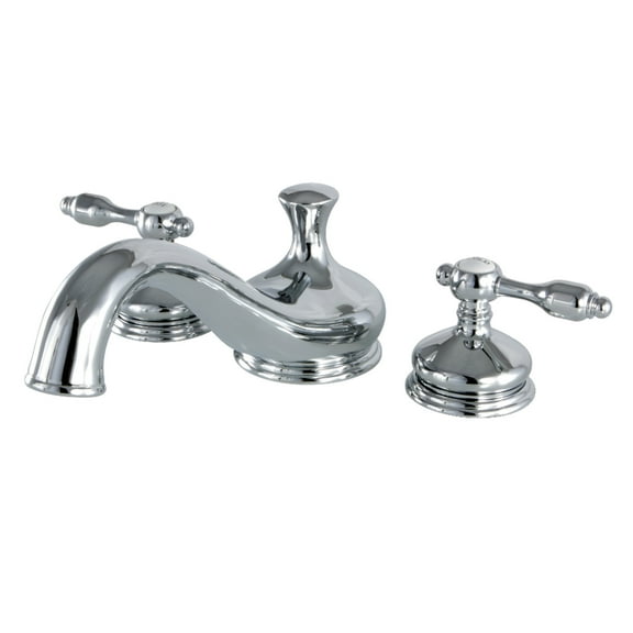 Kingston Brass KS3331TAL Tudor Two-Handle Deck Mount Roman Tub Faucet, Polished Chrome