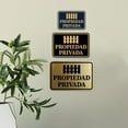 thumbnail image 3 of Signs ByLITA Classic Framed Propiedad Privada Graphic Spanish Security Sign (Black Gold) - Large, 3 of 6