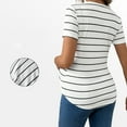 thumbnail image 6 of Neewe Women's Maternity Shirts, Crew Neck Maternity Top Short Sleeve Casual Cotton Tee Pregnancy Clothes, 6 of 7