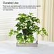 thumbnail image 4 of Matsuzay Plantas artificiales Hoja Planta falsa Interior Exterior de boda falsa Hogar Paisaje de Navidad Regalo de inauguración de la casa Decoración blanco verde con maceta, 4 of 6