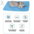 thumbnail image 3 of Gustave Pet Cooling Mat for Kennel Sofa Car Seats Dog Cat Bed Mattress Ice Silk Material Dissipates Heat Self Cooling Pad "L, Blue", 3 of 10