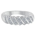 thumbnail image 2 of Rings for Women 0.56 Carat Engagement Wedding Band prong 10K Solid White Gold Genuine Diamond, 2 of 4