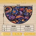 thumbnail image 3 of CURLYOOT Paisley Half Round Door Mat, Indoor Outdoor Entrance Rug, Bohemian Floral Semi Circular Area Rug, Non Slip Washable Absorbent Doormat, Laundry Room Rug 24'' x 36'', 3 of 7