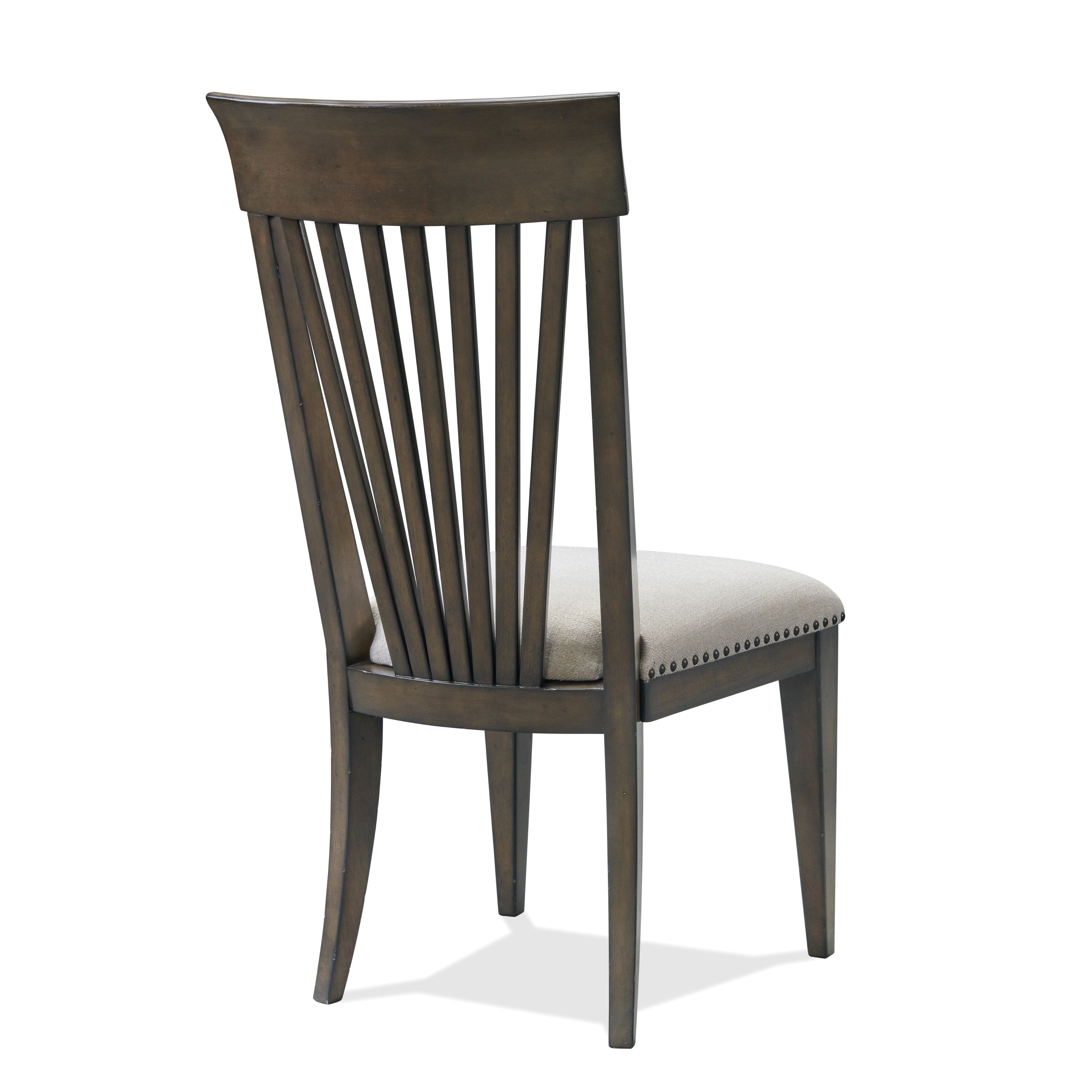 Roundhill Furniture Grant Nailhead Trim Upholstered Dining Chairs, Set of 2, Beige