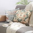 thumbnail image 2 of Pack of 2 Persian Pillow Covers 16x16 Inch, Vintage Turkish Carpet Boho Decorative Throw Pillow Covers for Home Decor Living Room Bed Couch, Green Pillowcase Set of 2, 2 of 6