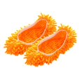 thumbnail image 4 of 2x pantuflas de microfibra, cubierta de zapatos, lavables suaves, limpieza de suelo, herramienta de limpieza para casa, oficina y baño para hombres y Naranja BLESIY Zapatillas de fregona, 4 of 8