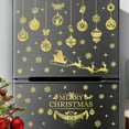 thumbnail image 4 of LQPWZU Christmas Decorations - 2 Sheet Christmas Window Clings for Glass Windows Walls Christmas Party Decorations Gold Xmas Snowflake Santa Deer Window Decals Stickers Shop Display Home Room Decor, 4 of 6