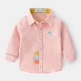 thumbnail image 2 of ZACPNCV Boys Linen Button Down Dress Shirt Kids Long Sleeve Shirts Tops Pink 3-4 Years, 2 of 7