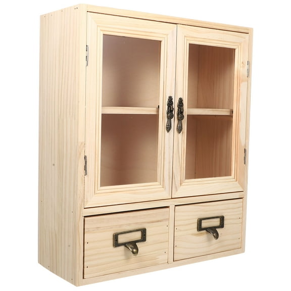 Worgeous  Storage Drawers Cabinet Wooden Storage Cabinet Desktop Organizing Cabinet with Drawers