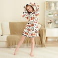 thumbnail image 3 of FORMRS Niños Bathrobe Unisex Hooded Robe Soft Plush Pajamas Sleepwear, Size 2-3T, Christmas Gift Train, 3 of 7
