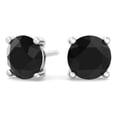 thumbnail image 2 of Paris Jewelry Aretes de Botón con Zafiro Negro Redondo de 1/2 Quilate Bañados en Oro Blanco de 18 Quilates | Obsequio de Joyería para Mujeres y Niñas, 2 of 4