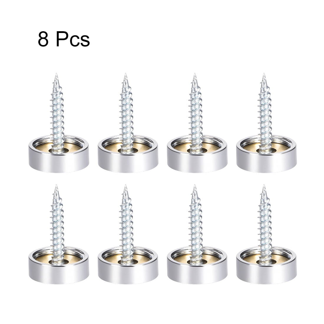 Unique Bargains Mirror Screw Deco Cap Cover Nails Polished 0.63" x 0.27"