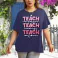 thumbnail image 4 of Daznico T-Shirts Graphiques Grande Taille pour Femmes Col Rond Décontracté Confortables pour Usage Quotidien Hauts Élégants, 4 of 5