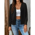 thumbnail image 4 of Women'S Long Sleeve V-Neck Button Down Cardigan Knit Shrugs Sweater, 4 of 9
