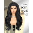 thumbnail image 2 of Yanonmyfd  Curly Headband Wig Layered Headband Wigs for Black Women TALOS Long Wavy Natural Black Curly Synthetic Half Wig, 2 of 16