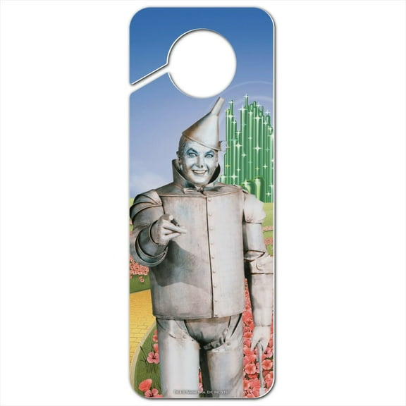 Wizard of Oz Tin Man Character Plastic Door Knob Hanger Sign