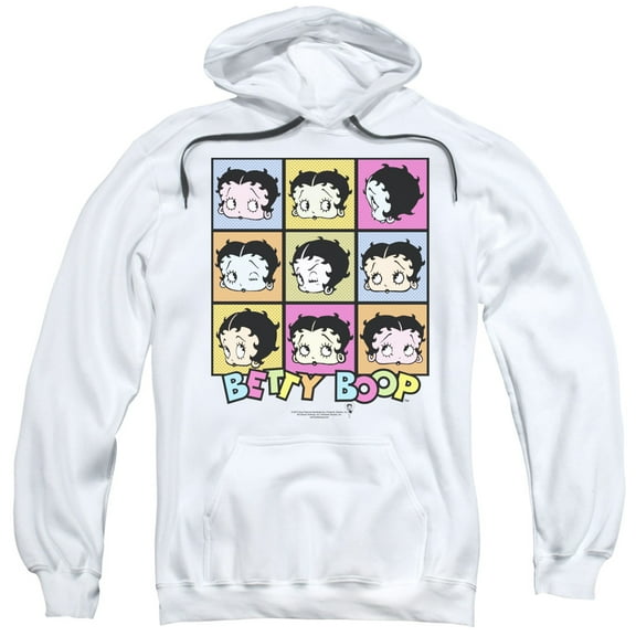 Betty Boop Shes Got The Look Adult Pullover Hoodie Sweatshirt White