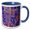 Blue/White, variant on 3drose, Colorful Mosaic Pattern Background - Abstract Vector Design, 11oz Two-tone Black Mug