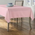 thumbnail image 2 of LA Linen Polyester Poplin Rectangular Tablecloth, 60 by 120-Inch, Pink Light, 2 of 2
