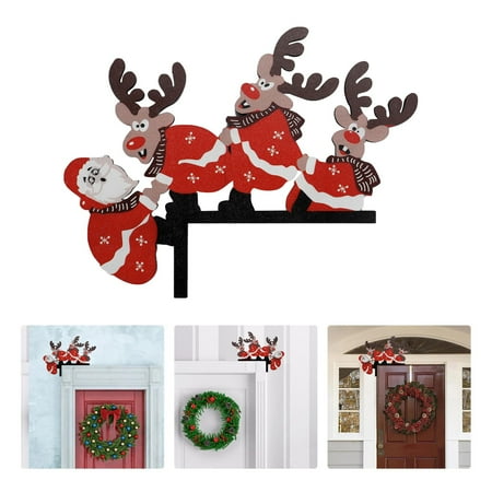 

MOVAWAKY Santa Clau Christmas Green Door Corner Decoration DIY Stitching Home Homes Funny On My Door Corner Movie On My Door Corner Is Christmas Table Garland Snow