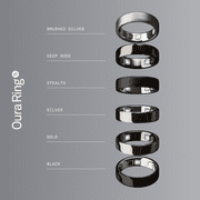 Oura Ring 5 Silver Size 8 World's Smallest Smart Ring Sleep Activity Health Tracker