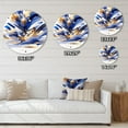 thumbnail image 4 of Designart "Cubist Kaleidoscope in Blue and White I" Cubism Oversized Wall Clock, 4 of 5
