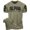 T-Shirt Military Green Branded, variant on Gymish Alpha Workout T-Shirt for Men, Funny Gym Shirt, Lifting Tee, Deadlift Shirt, Men's Athletic Top, Heather Grey with Sleeve Logo, Small