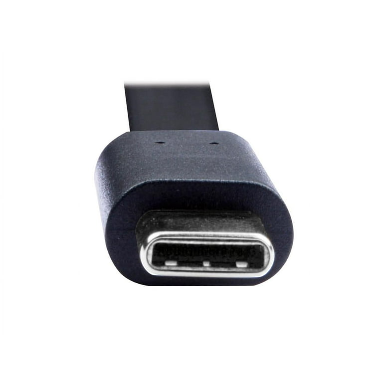 Tripp Lite USB-A to USB C Cable Flat USB 2.0 M/M Thunderbolt 3 Black 3ft -  USB-C cable - USB to 24 pin USB-C - 3 ft