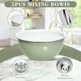 thumbnail image 5 of Laoyebaoho Mixing Bowls with Lids, 5 Pcs Stainless Steel Bowls for Kitchen,Great for Cooking, Baking, Serving,Green, 5 of 8