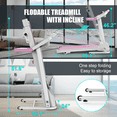 thumbnail image 6 of Ambifirner Quiet Foldable Treadmill - 2.5HP Brushless Motor, 3-Level Incline, Space Saving for Small Homes, 6 of 7