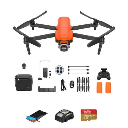 Autel Robotics EVO Lite+ Premium (Orange), Bundle with 128GB Memory Card, Strobe Anti-Collision Light, Folding Landing Pad
