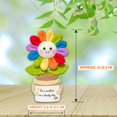 thumbnail image 5 of Emotional Support Crochet Flower in Rainbow Colors with Encouragement Card – Handmade Plush Decoration Gift for Desk, Office, Home – Thoughtful Gift for Women, Friends, Coworkers, 5 of 5