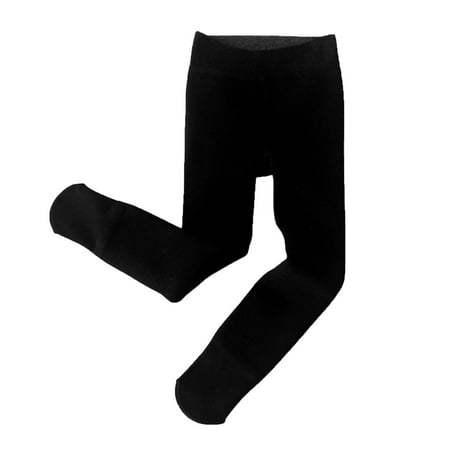 

TIREOW Daily Kid Pants Toddler Kids Baby Girls Cotton Lined Warm Autumn Winter Leggings Knitted Pantihose Stretchy Basic Stocking Daily Casual Trousers(8-12 Years Black)