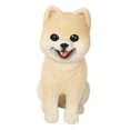 thumbnail image 2 of WLPZXP Pomeranian Dog Figurine Cute Home Decoration Ornament for Tabletop Desk Home Apricot, 2 of 9