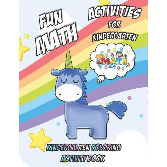 Fun Math Activities For Kindergarten: Kindergarten Coloring Activity book (Paperback)