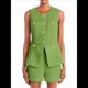 thumbnail image 2 of Conjunto de Traje Informal de Dos Piezas para Mujer, Sin Mangas, con Botones, Chaleco y Pantalones Cortos, Traje de Oficina. Verde M, 2 of 10