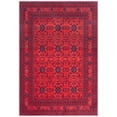 thumbnail image 2 of SAFAVIEH Orlando Martina Geometric Machine Washable Area Rug, Red/Black, 4'9" x 6'6", 2 of 12