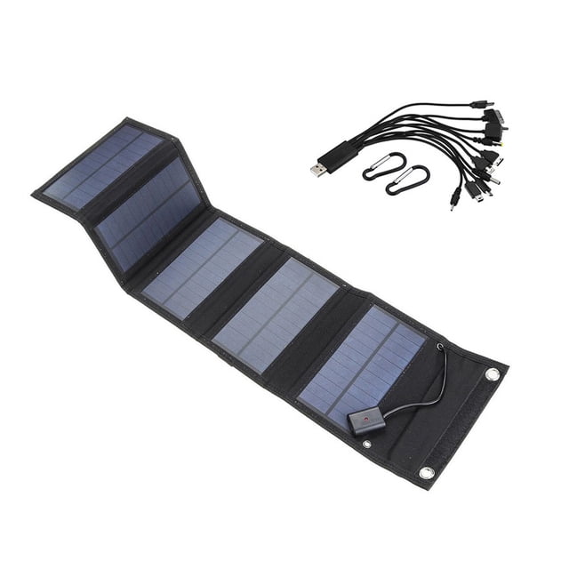 KAKOWELY Foldable Solar Panel 1 Set Solar Panel Charger 15W 6V DC Solar Charger Foldable Solar Panels Charger27.56"X7.28"X1.18"