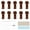Walnut, variant on LELE LIFE 10Pcs Wood Wall Hooks, Natural Wooden Coat Hat Hooks Wall Mounted for Hanging Bathroom Towel Clothes Bag, White