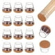thumbnail image 1 of Uxcell 16-Pack Protectores de Piso para Patas de Silla, Copas de Silicona de 0.75-0.9 Pulgadas, Almohadillas de Muebles de Fieltro, Fundas para Patas de Silla [Blanco Transparente], 1 of 1
